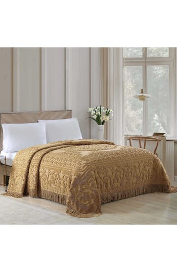Beatrice Home Fashions Medallion Cotton Chenille Bedspread