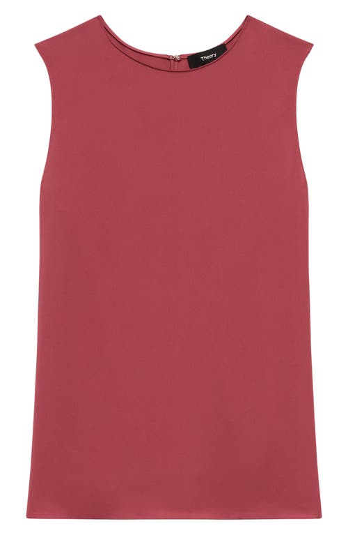 Theory Silk Sleeveless Top In Deep Rose - Ugf