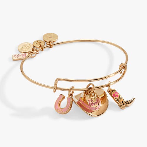 Alex And Ani Barbie Western Trio Charm Bangle Bracelet In Gold