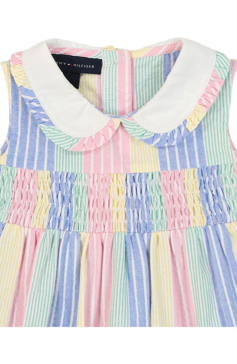 Tommy Hilfiger Pastel Collared Dress & Bloomers, Alternate, color, Multi Colored