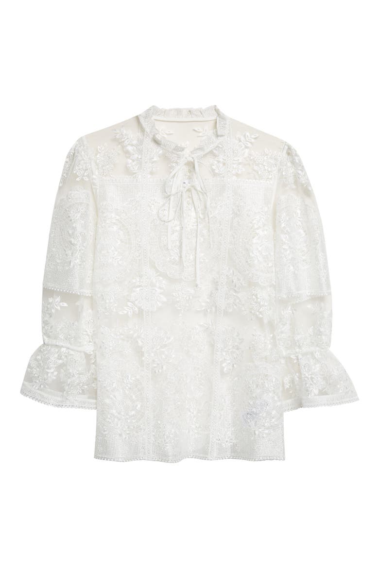 Demi Lace Top, Alternate, color, IVORY
