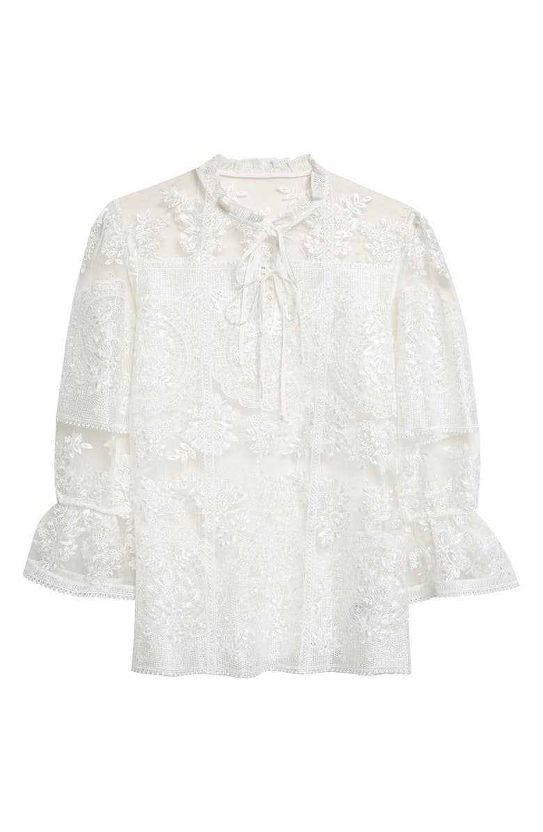 Reiss Demi Lace Top, Main, color, Ivory