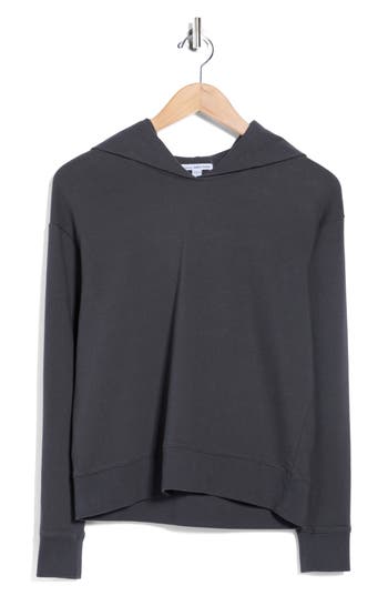 James Perse Cotton Pullover Hoodie In Gray