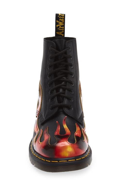 Dr. Martens 1460 Pascal Flame Boot In Black