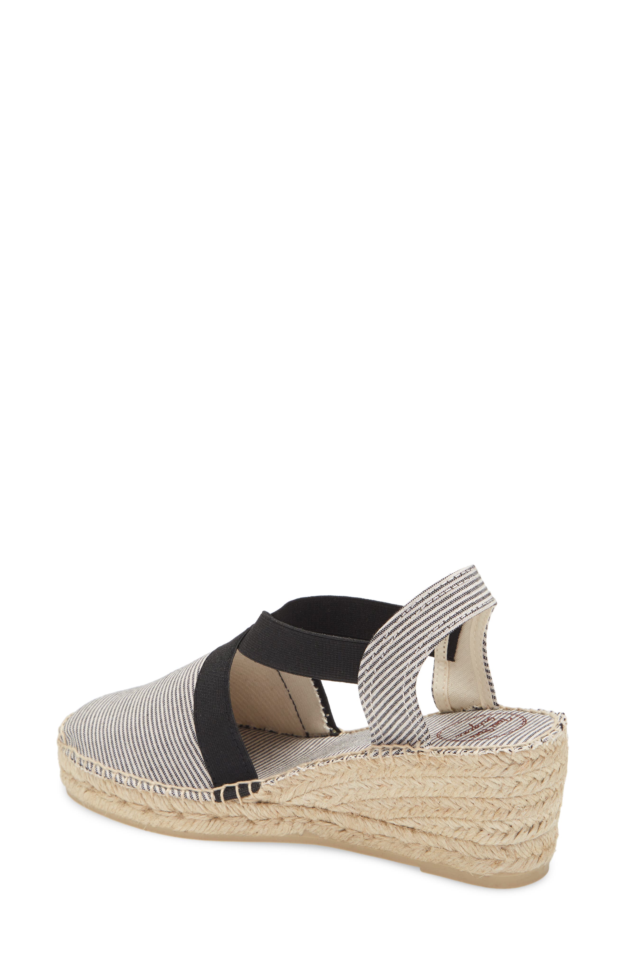 Terra Espadrille Wedge Sandal, Alternate, color, BLACK/ BLACK FABRIC