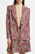 Isaac Mizrahi New York Floral Plaid Blazer