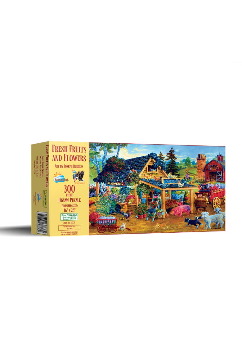Fresh Fruits and Flowers 300 piece Jigsaw Puzzle for Adults, Main, color, Multicolor