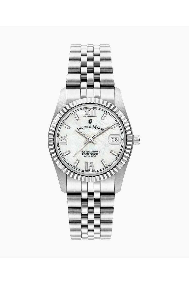 Inspiration Roman - 34mm, Mother-of-Pearl Dial, Stainless Steel Ladies Watch, Main, color, Mother-of-Pearl