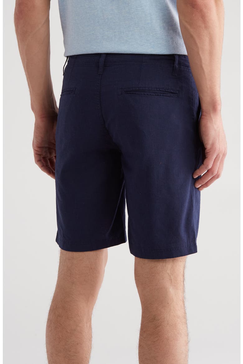Linen & Cotton 8-Inch Shorts, Alternate, color, NAVY MARITIME