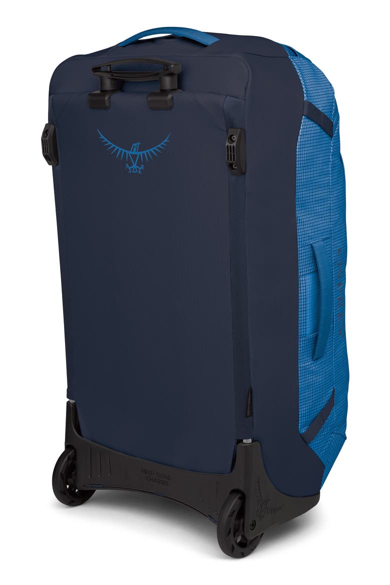 Transporter 90-Liter Duffle Wheeled Luggage, Alternate, color, BLUE FLAME/NOCTURNAL BLUE