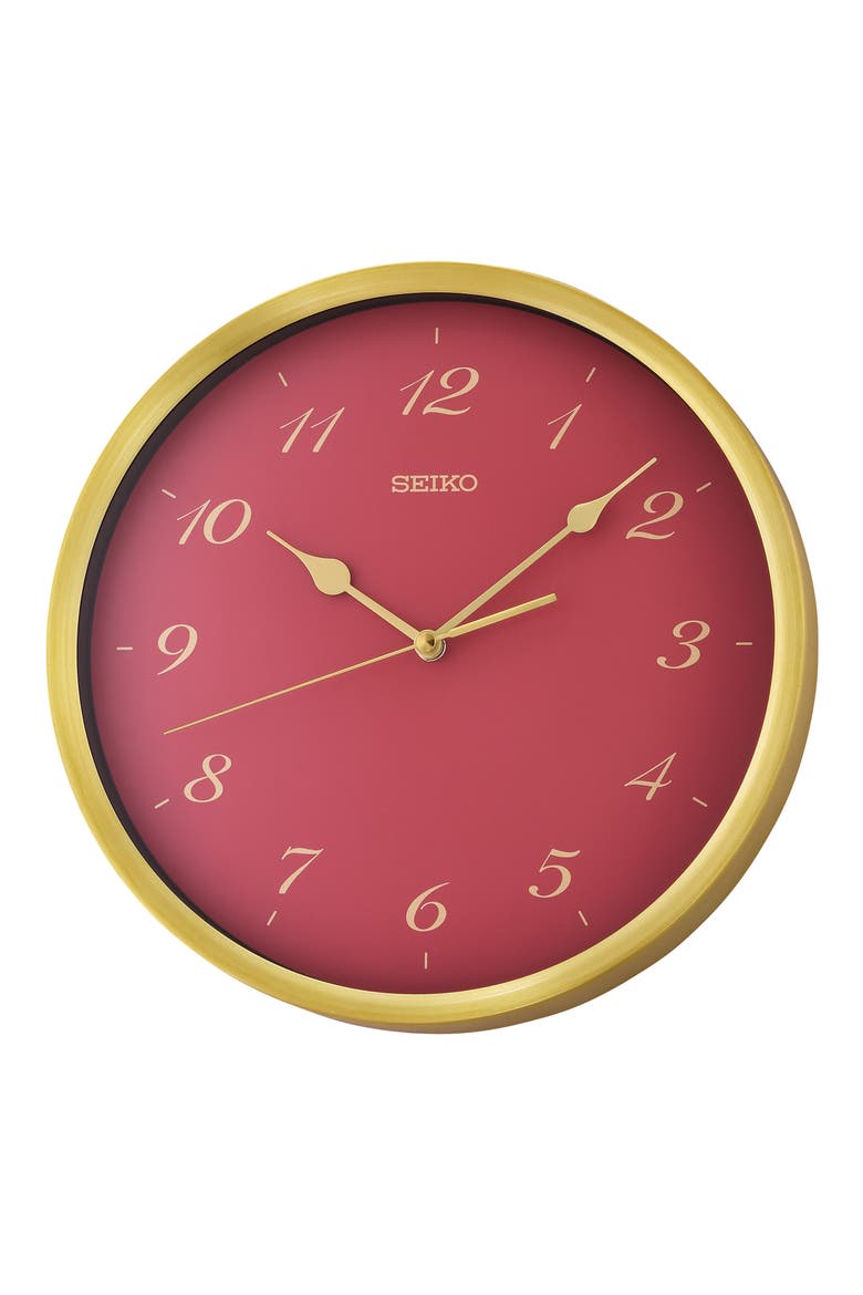 Jewel Tone Wall Clock, Main, color, GARNET