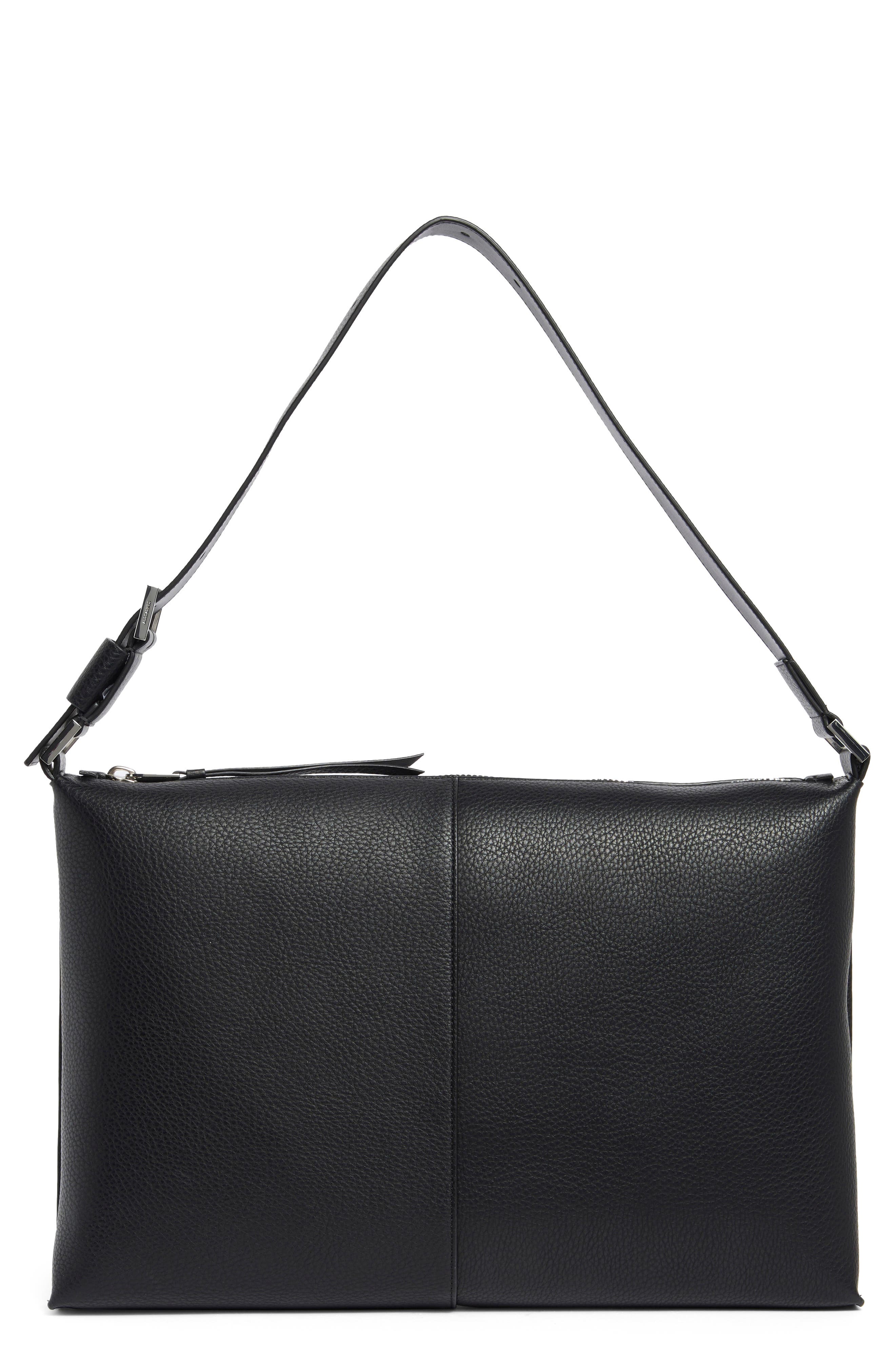 AllSaints Edbury Leather Shoulder Bag, Main, color, 