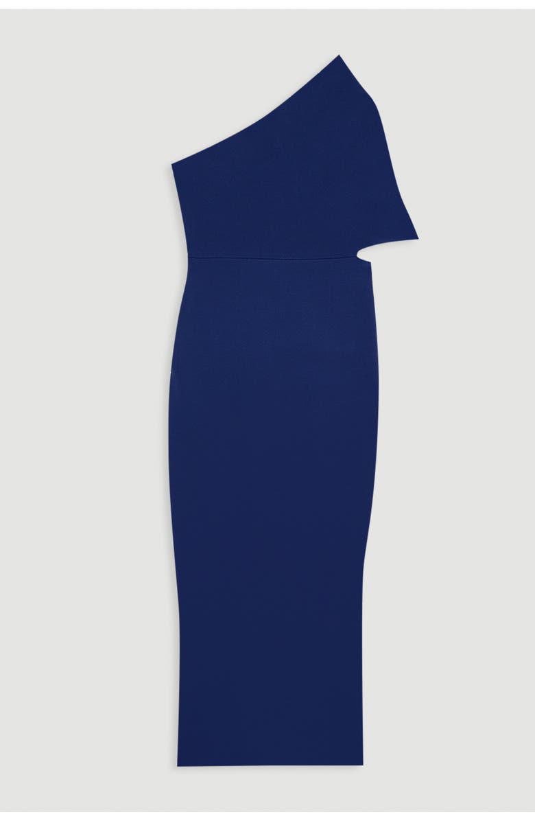 Karen Millen Knitted One Shoulder Dress, Alternate, color, Blue