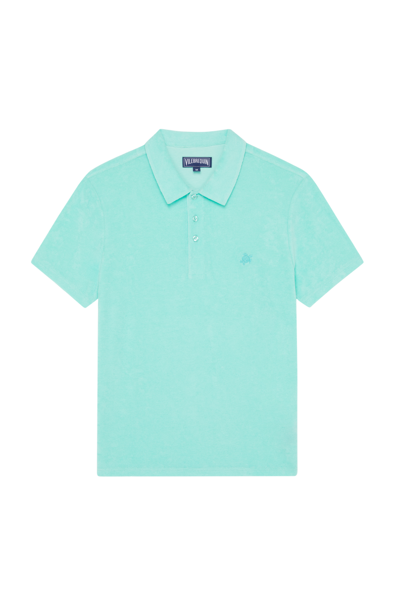 Vilebrequin Men's Solid Terry Polo, Main, color, Caraibes