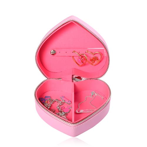 Barbie Heart-shaped Jewelry Case For Travel In Pink