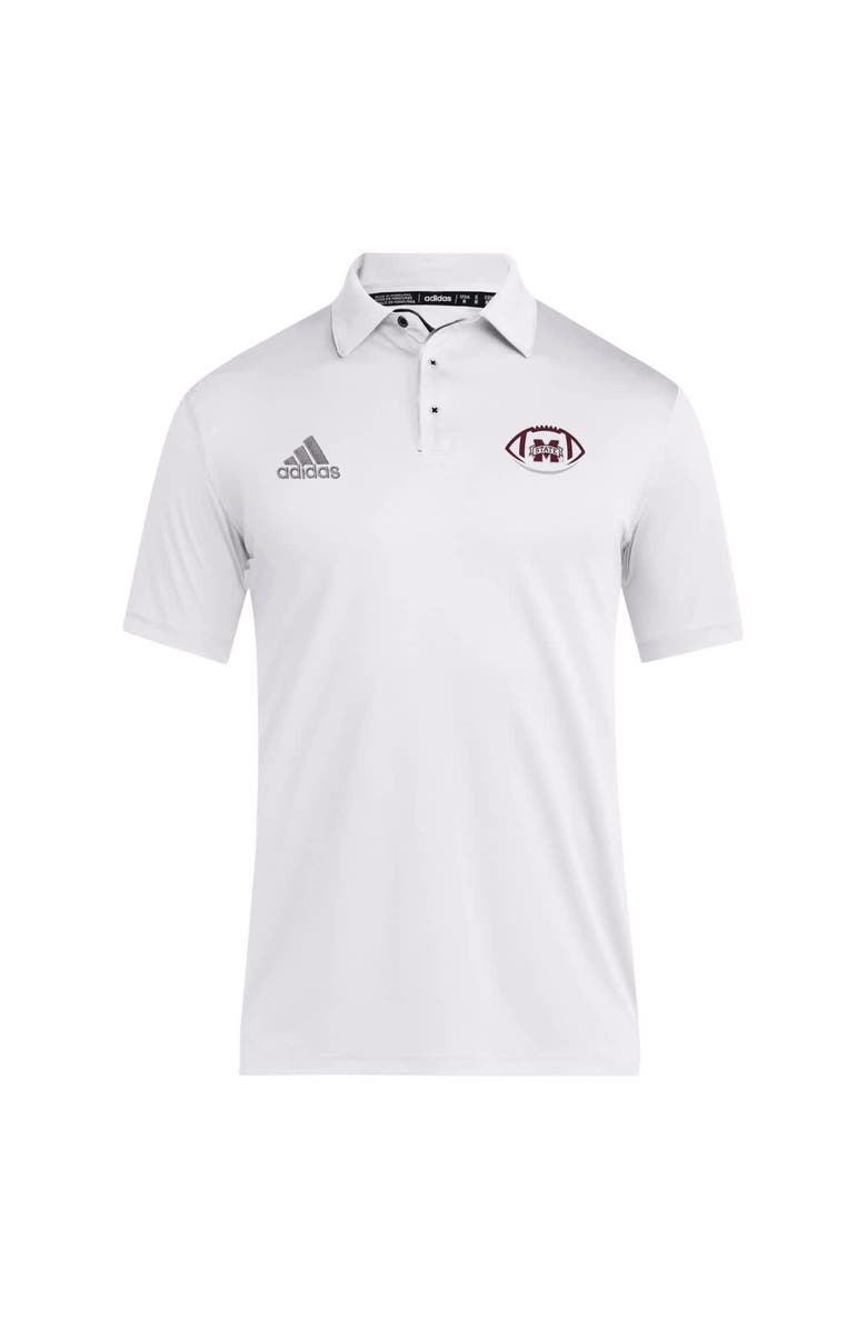 adidas Men's adidas White Mississippi State Bulldogs Coaches Polo, Alternate, color, White