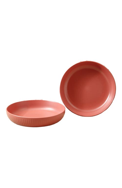 Stone Lain Logan Stoneware 4-piece Bowl Set In Pink