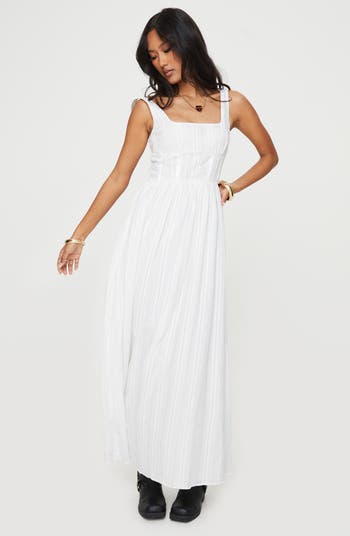 Lorinda Strapless Cotton Maxi Dress