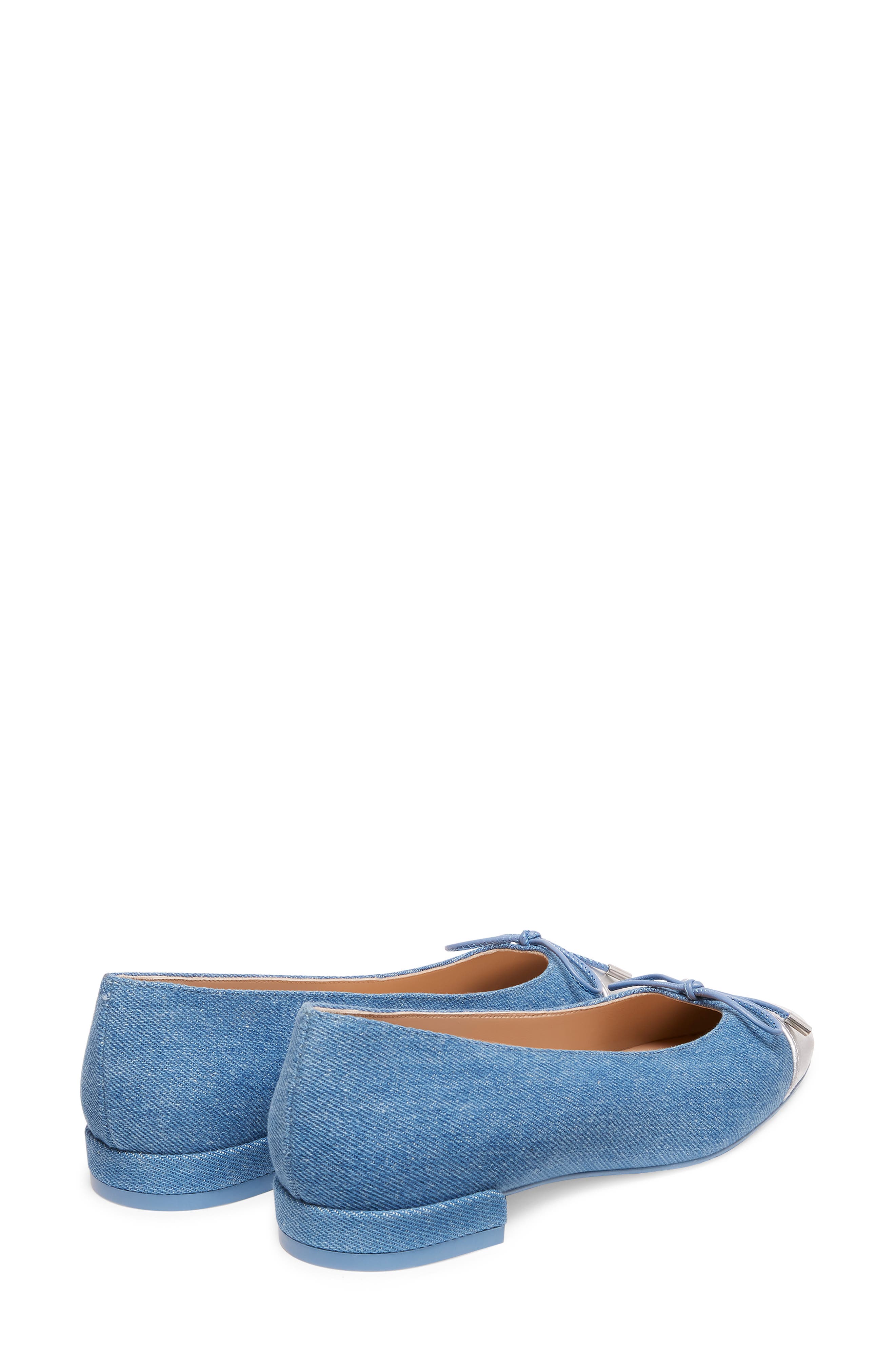 Sleek Cap Toe Bow Flat - image 2