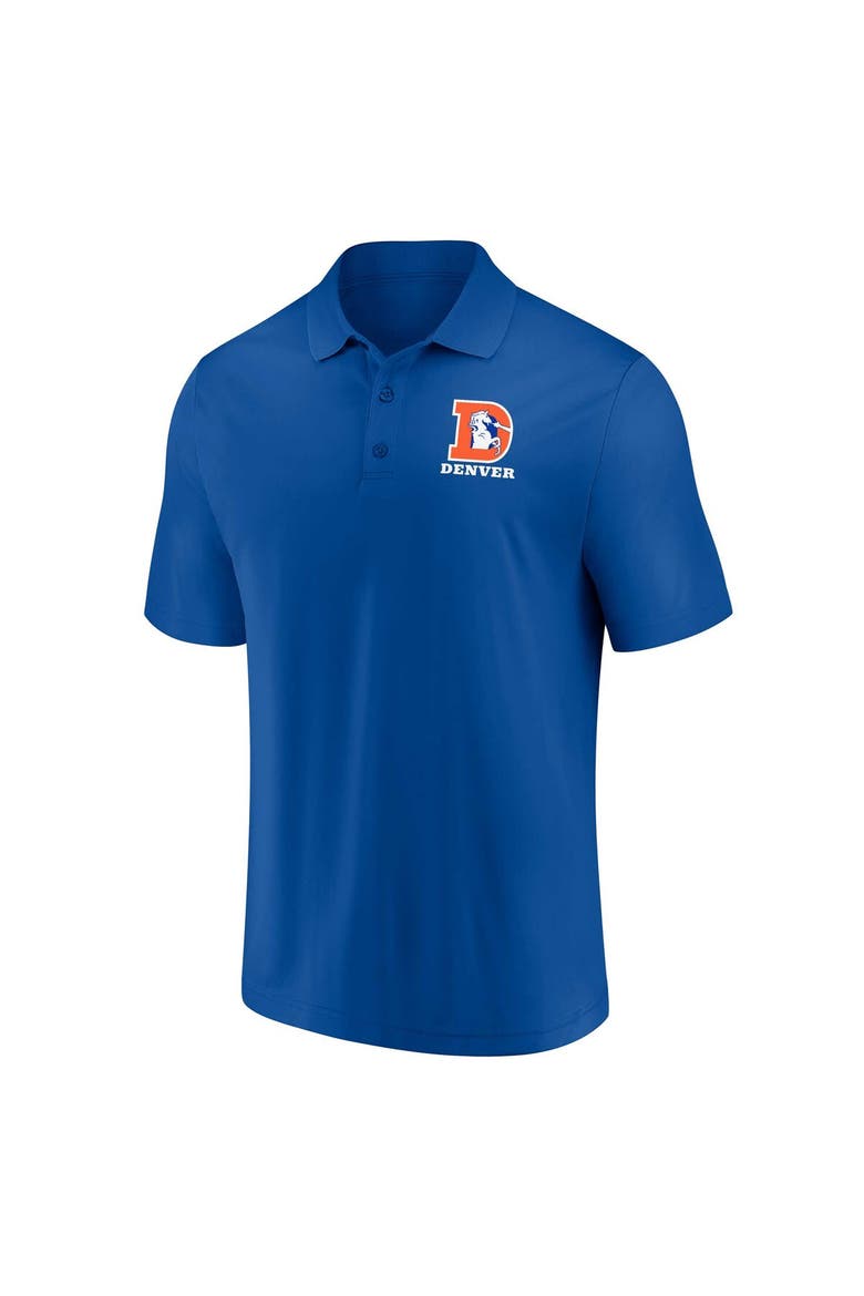 Men's Fanatics Branded White/Royal Denver Broncos Throwback Two-Pack Polo Set, Alternate, color, White