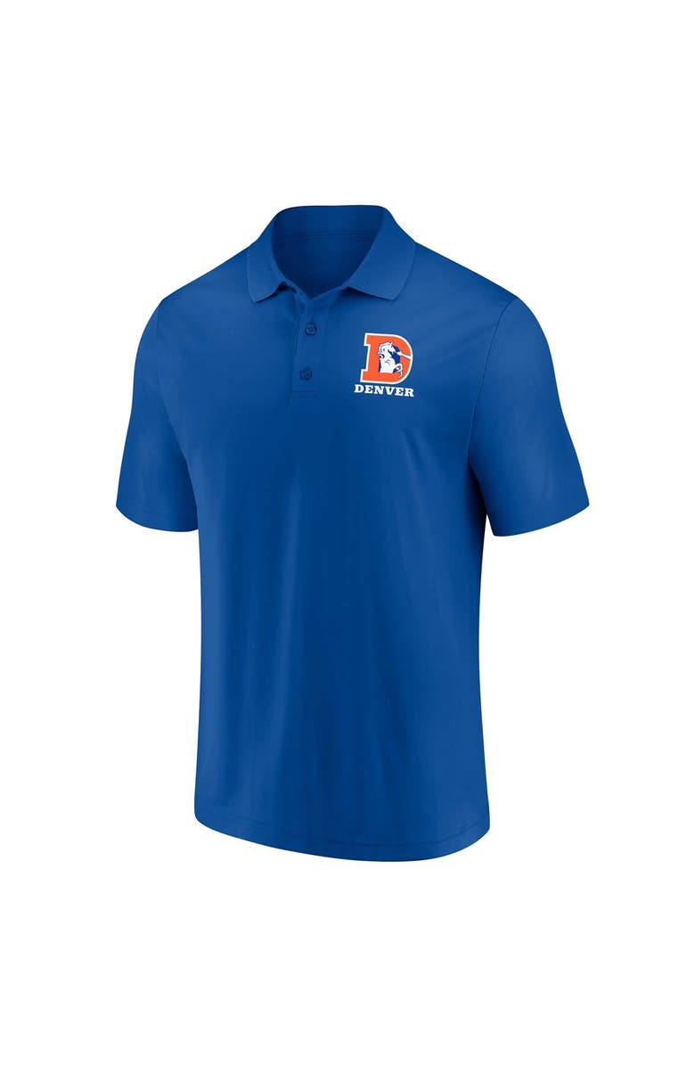 FANATICS Men's Fanatics Branded White/Royal Denver Broncos Throwback Two-Pack Polo Set, Alternate, color, 