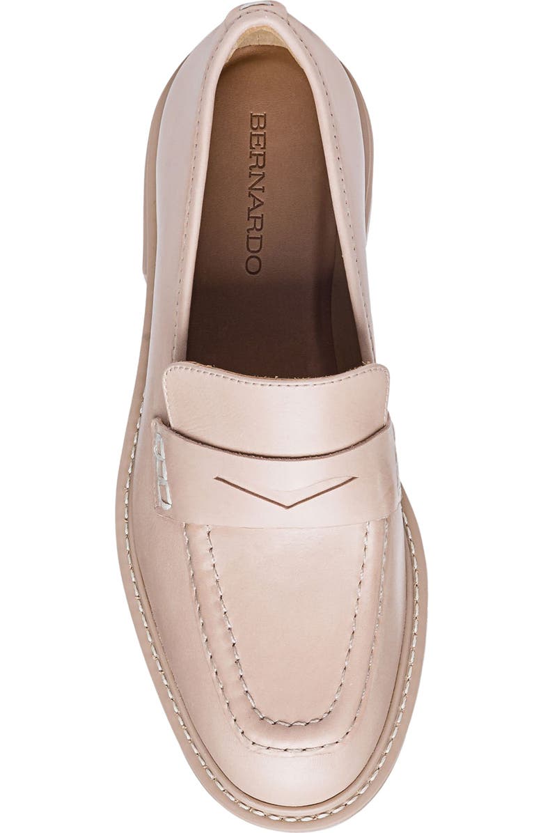 Bernardo Footwear Chandler Platform Penny Loafer, Alternate, color, Blush