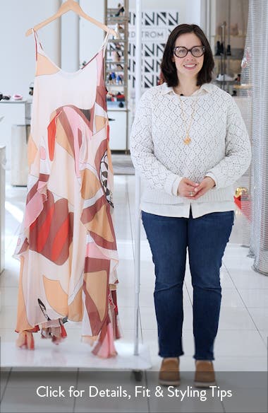 【海外限定】REISSワンピース☆Cream/Red Sasha Printed Ruffle REISS SASHA dress with frills in cream/ red