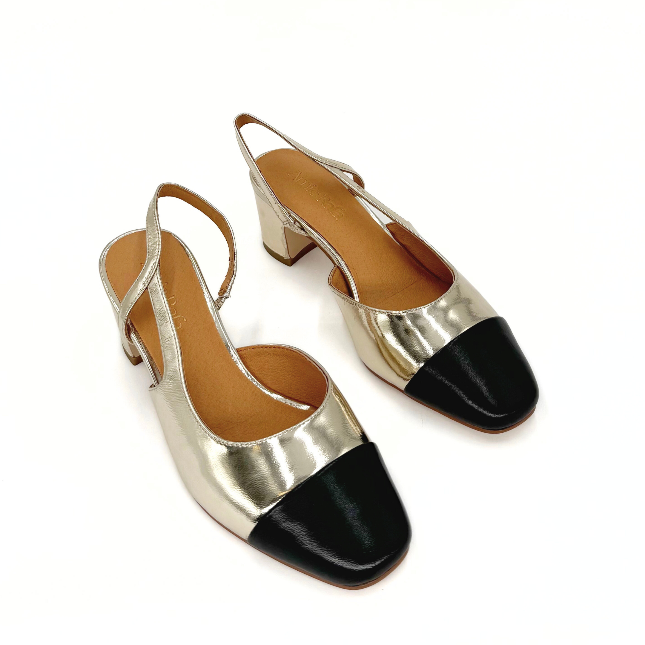 Amie Rafa Paris Slingback Heels, Alternate, color, Gold