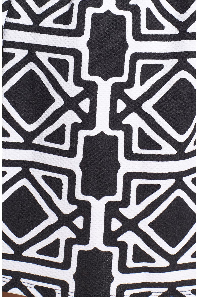 Print Skater Dress, Alternate, color, BLACK/ WHITE