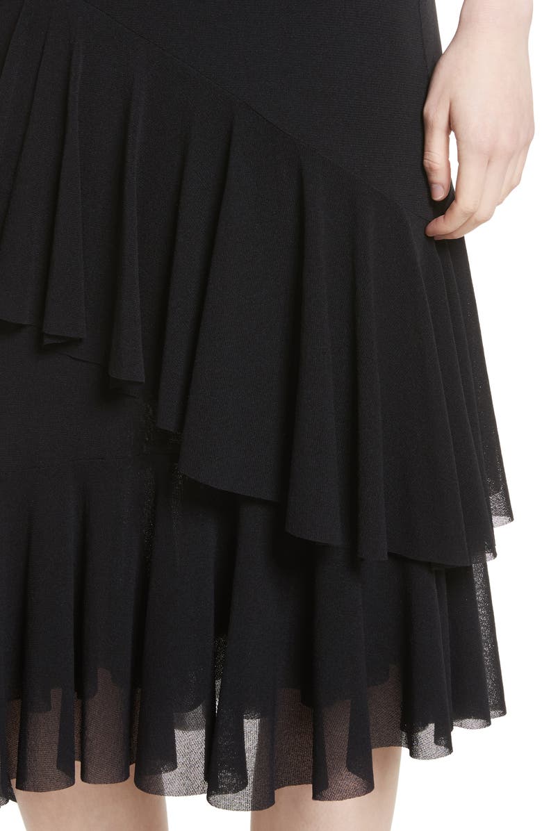 Fuzzi Ruffle Tulle Midi Skirt, Alternate, color,