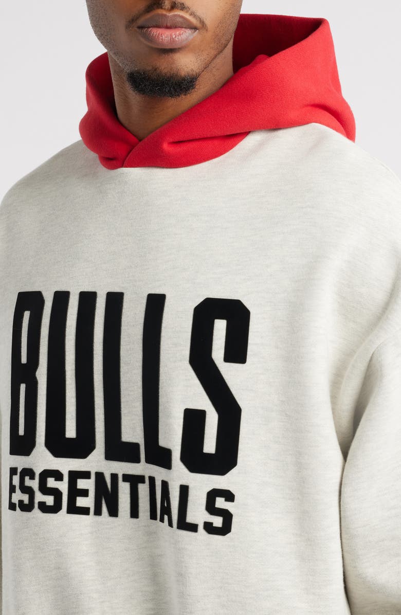 Fear of God Essentials x NBA Chicago Bulls Fleece Hoodie, Alternate, color, 