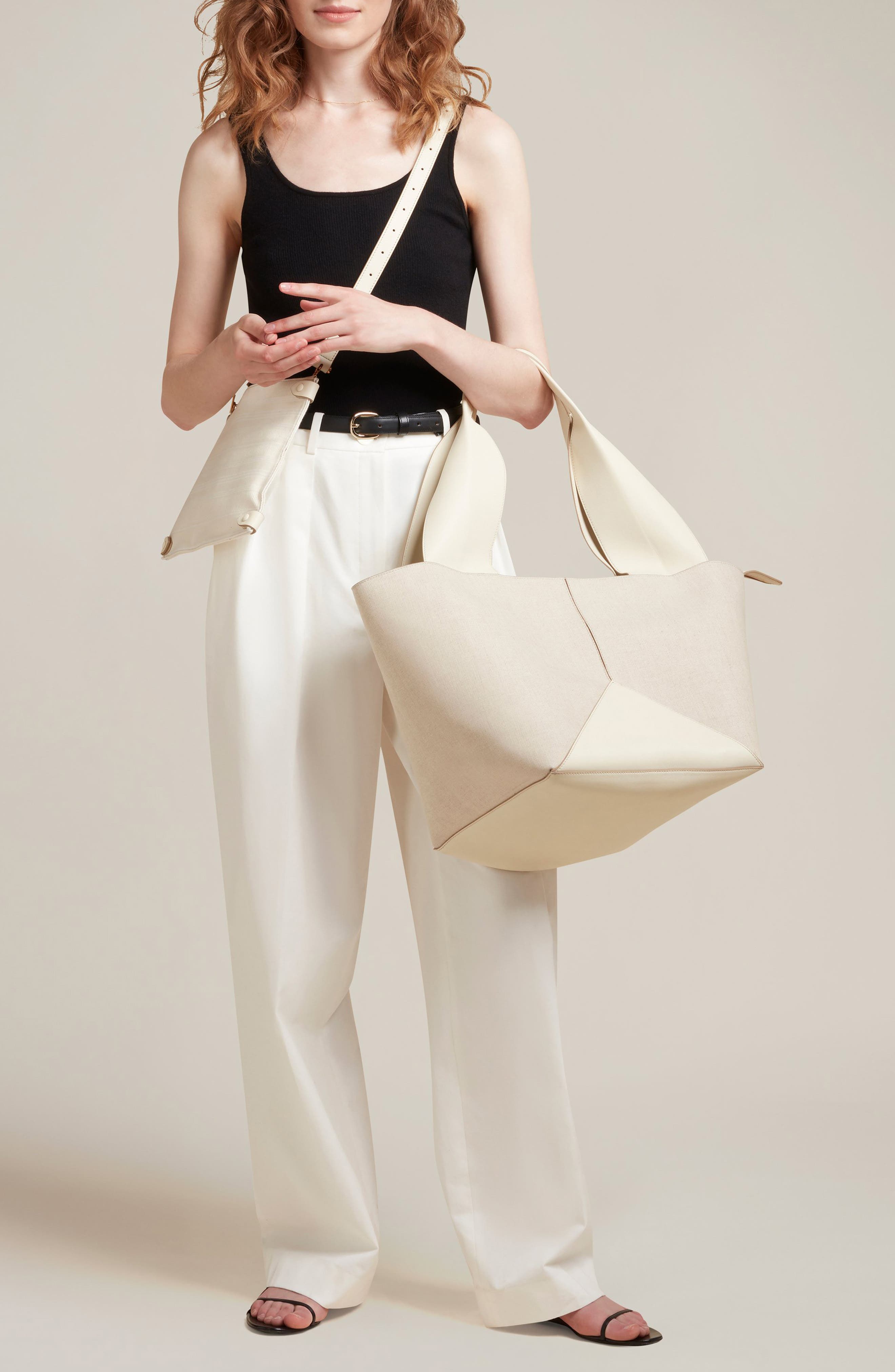 Métier London Market Canvas & Leather Tote, Alternate, color, 
