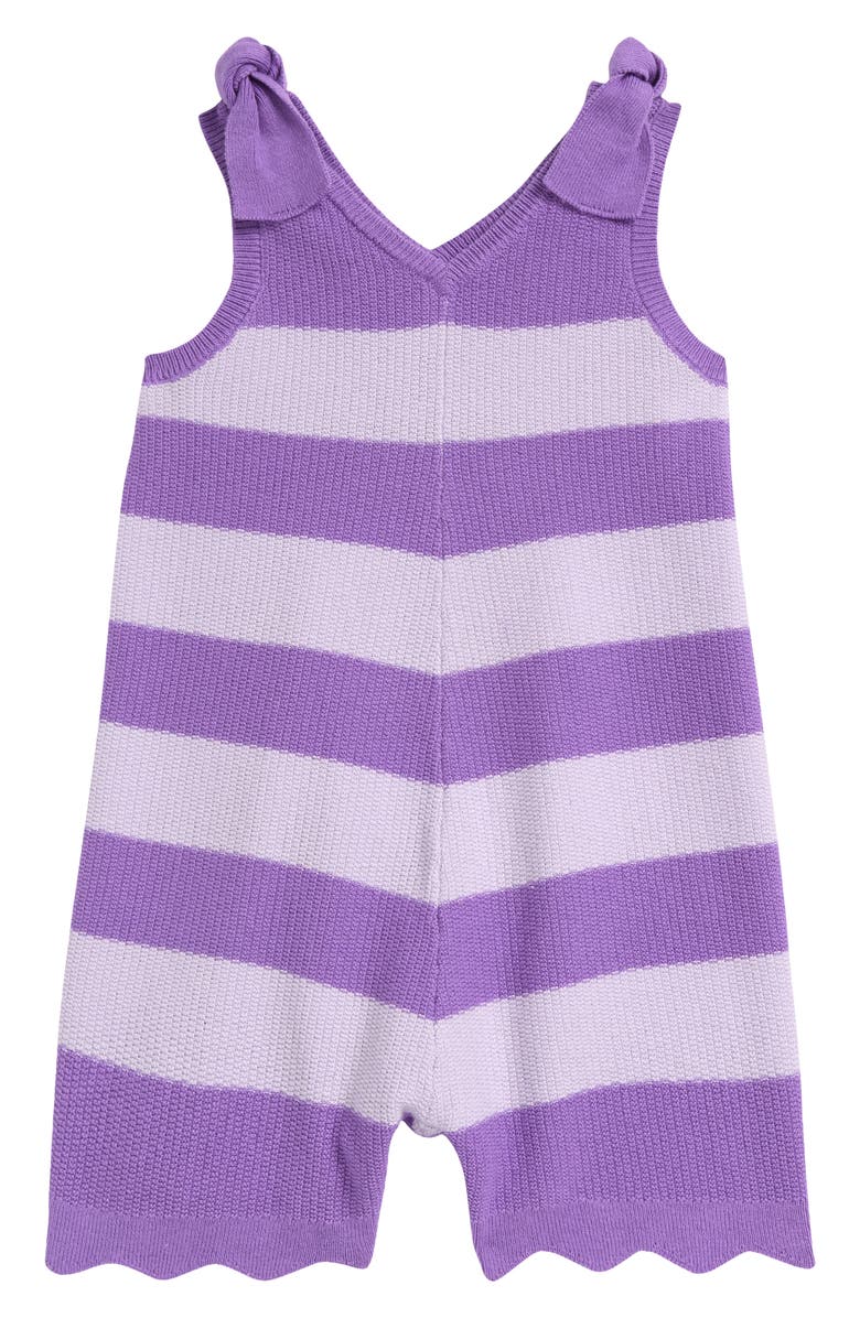 Tucker + Tate Stripe Shoulder Tie Cotton Sweater Romper, Main, color, Purple Fresco Greta Stripe