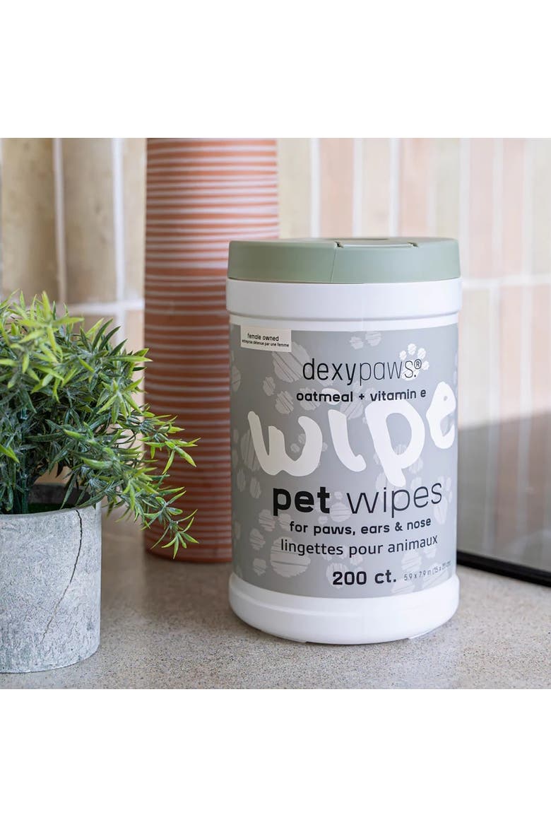 Pet Wipes Oatmeal & Vitamin E, 200Ct, Alternate, color, White