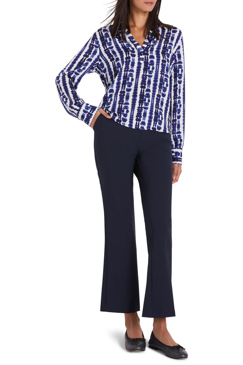Shibori Stripe Pullover Top, Alternate, color, INDIGO MULTI