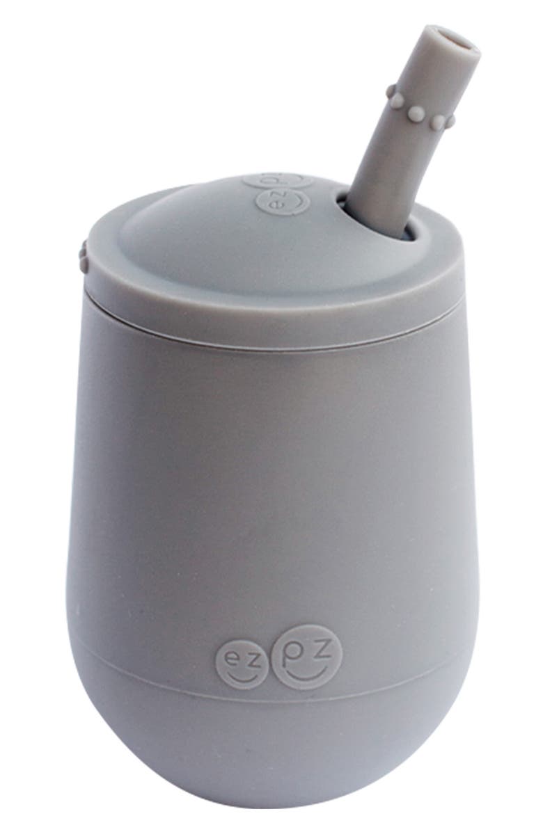 ezpz Mini Cup & Straw, Main, color, Gray