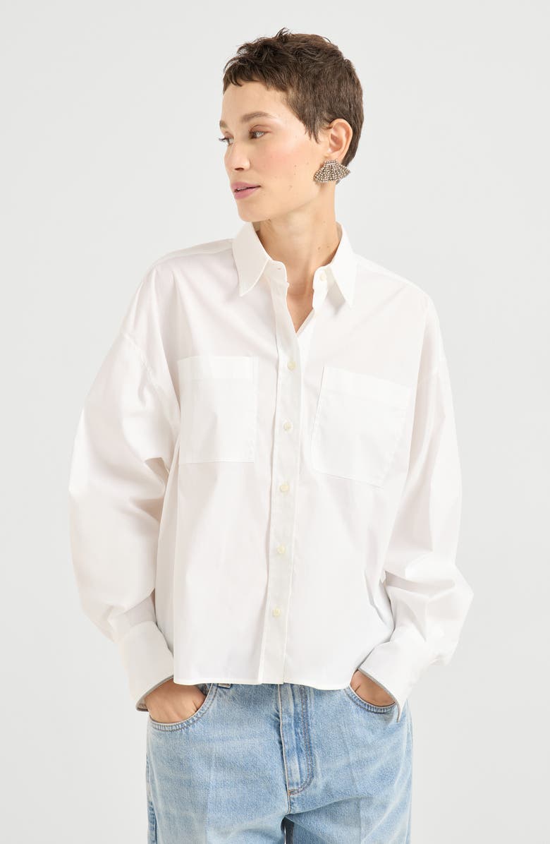 Brunello Cucinelli Shirt with monili, Alternate, color, White
