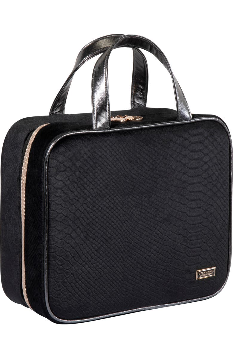 Stephanie Johnson Marais Noir Martha Large Briefcase Cosmetic Case, Alternate, color,