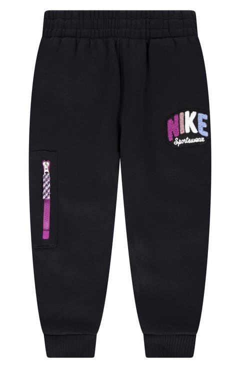 Kids' Bouclé Trim Graphic Joggers (Toddler & Little Kid)