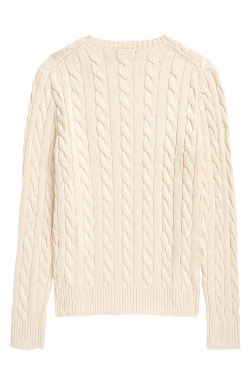 Polo Ralph Lauren Maglia In Cotone A Trecce Regular-fit Sweater In White