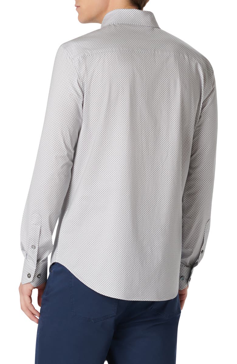 Bugatchi Jules OoohCotton<sup>®</sup> Fish Scale Print Button-Up Shirt, Alternate, color,