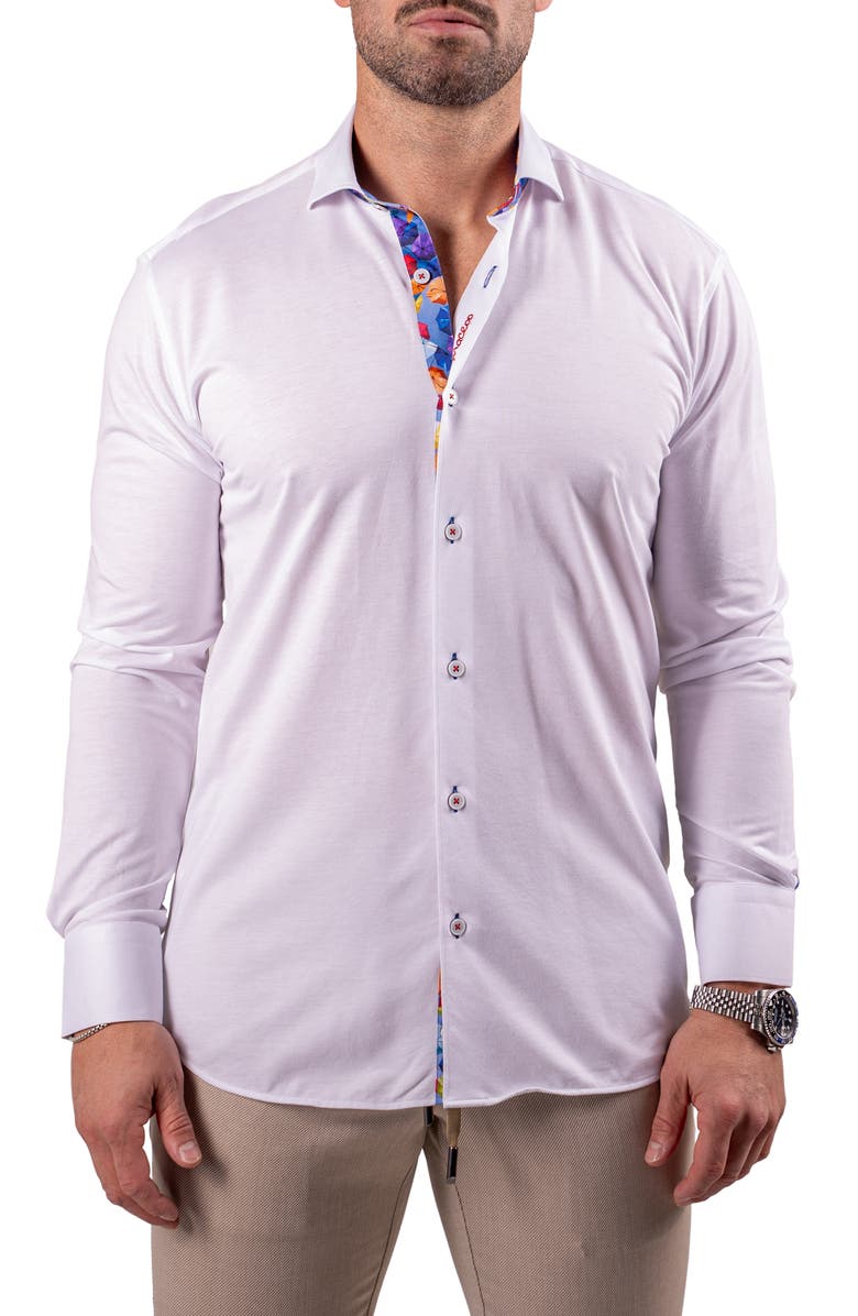 Maceoo Einstein Resistance0148 White Button-Up Shirt, Main, color, White