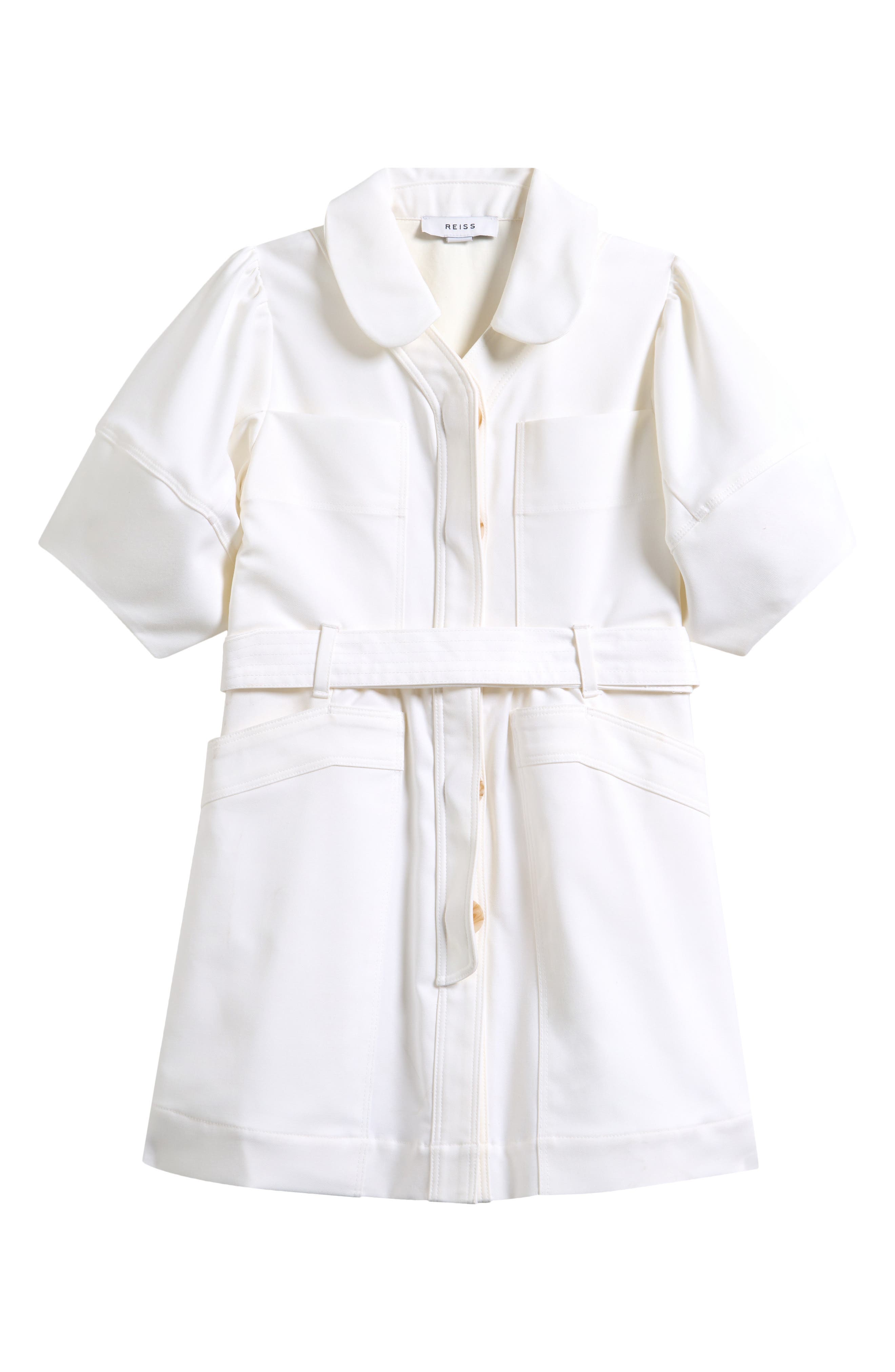 Reiss Kids' Ginny Puff Sleeve Shirtdress