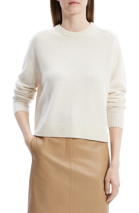 Cashmere Crewneck Crop Sweater