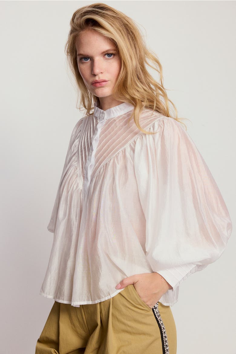 The Shiv Ruffled Shirt, Alternate, color, White