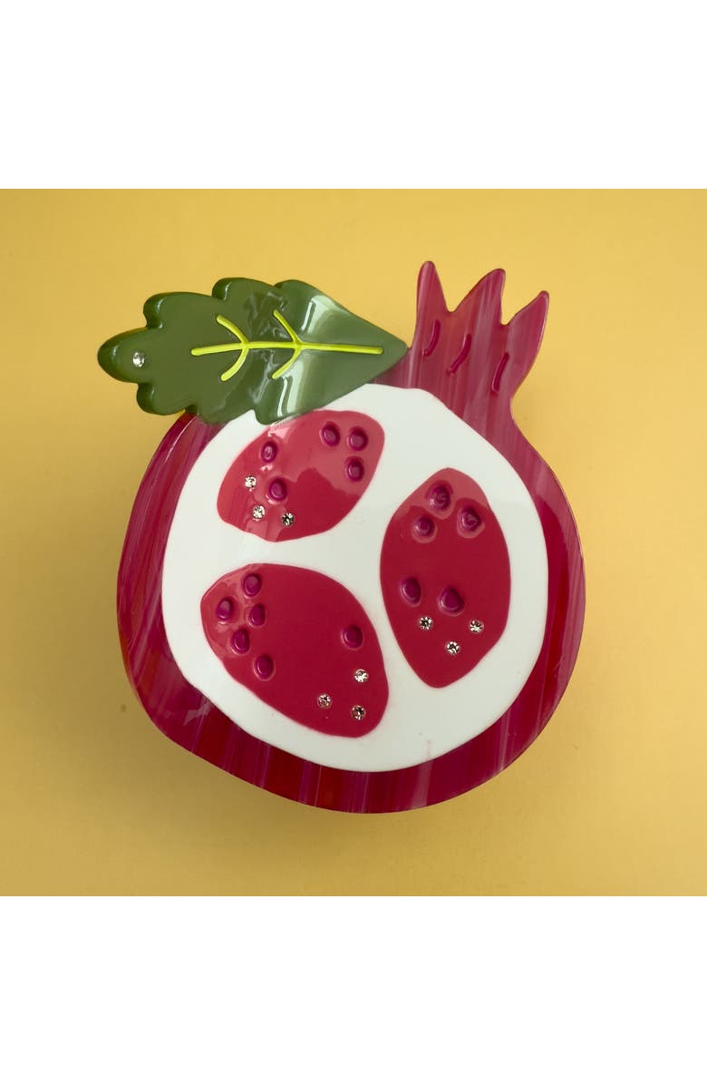 Centinelle Pomegranate Hair Claw, Alternate, color, Red