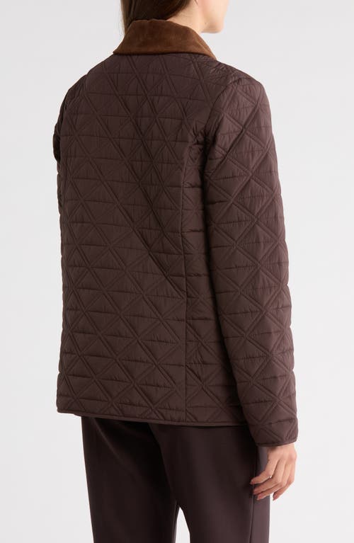 Bernardo Quilted Barn Jacket In Brown