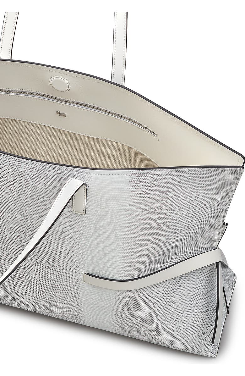 Radley Large Fleet Street Lizard Embossed Leather Tote, Alternate, color, Bright White