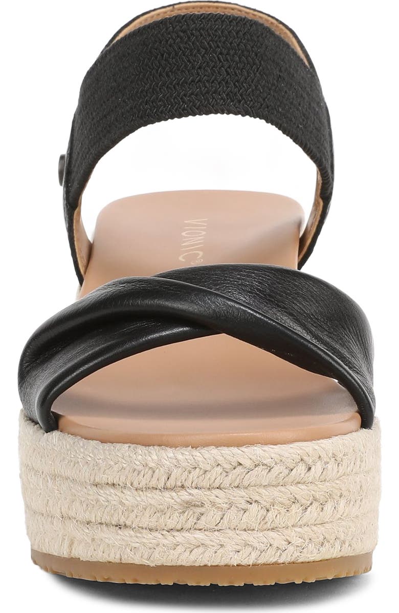 Vionic Darla Espadrille Platform Slide Sandal, Alternate, color, Black
