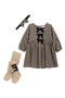 Plaid Dress, Socks & Headband Set